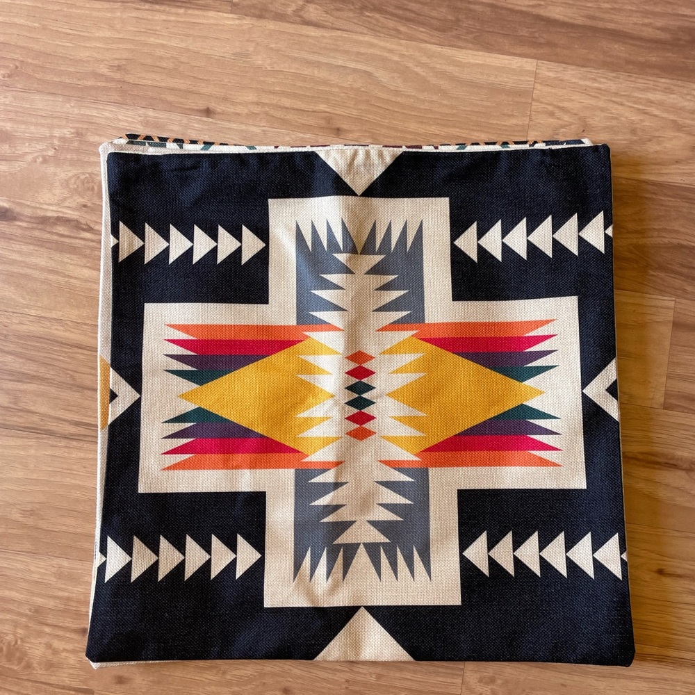 Set of 3 Geometric accent Patterned Pillow Cover 17x17 new no tags